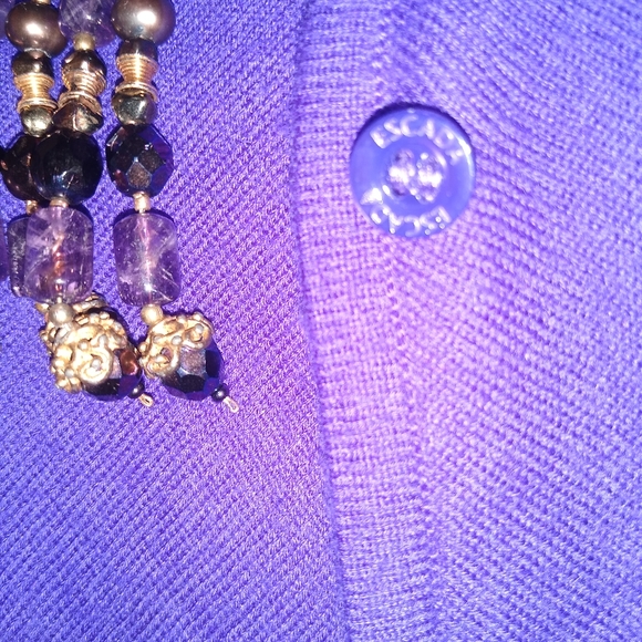 ESCADA S 36 2 PC 100% CASHMERE SWEATER CARDIGAN SET M - Picture 6 of 9